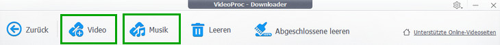 Videos/Musik downloaden 2 - VideoProc