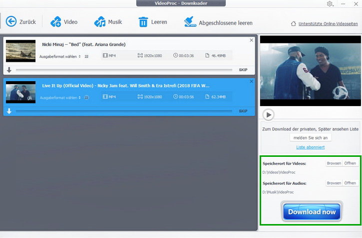 Videos/Musik downloaden 4 - VideoProc