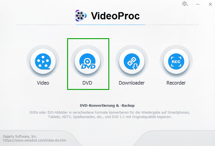 DVD umwandeln 1 - VideoProc