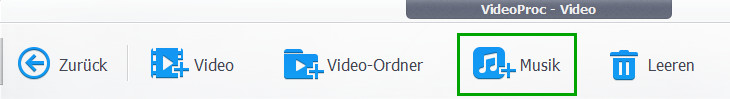 Musik umwandeln 1 - VideoProc