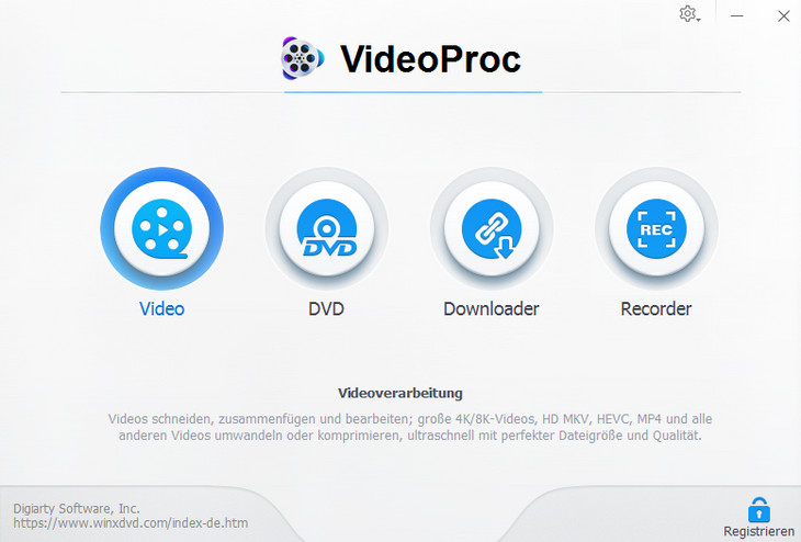 Video bearbeiten - VideoProc