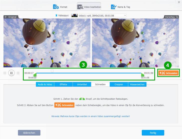 Video schneiden 2 - VideoProc