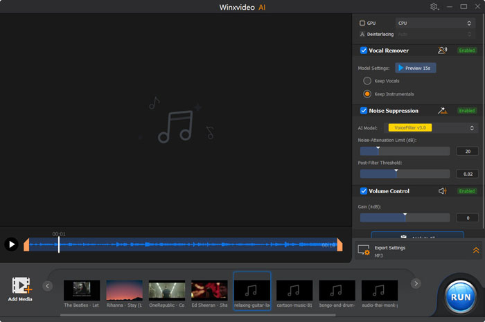 Best AI Vocal Removal Winxvideo AI