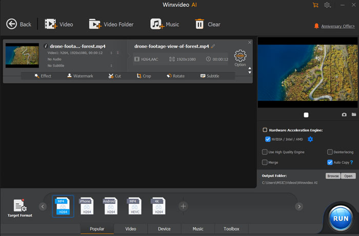 Convert TiVo to MP4 with Winxvideo AI