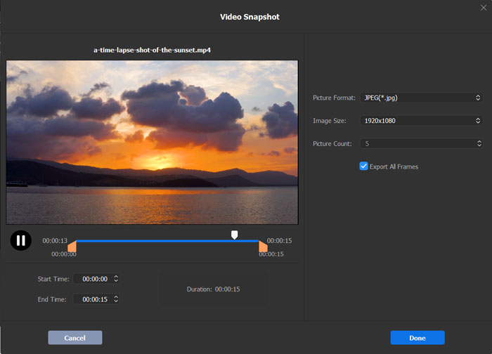 Add Video and Click ToolBox and Snapshot