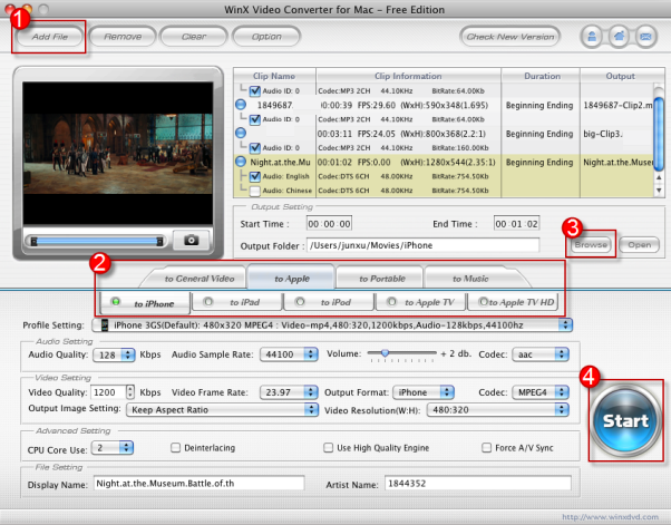 WinX iTunes Video Converter for Mac User Guide