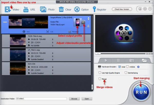 WinX HD Video Converter Deluxe - edit video