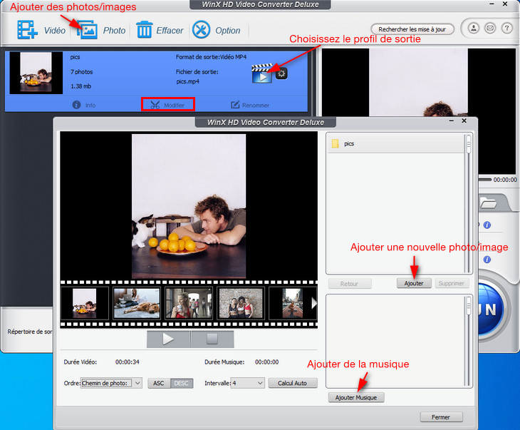 WinX HD Video Converter Deluxe - create phote/image slideshow