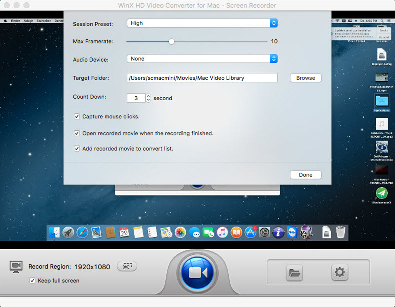 WinX HD Video Converter for Mac User Guide