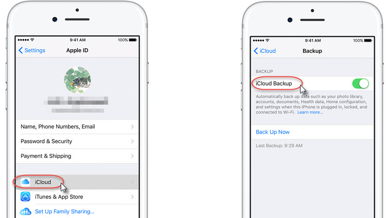 Backup iPhone to iCloud