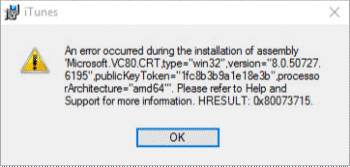 iTunes Errors - iTunes not installing on Windows 10