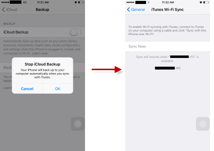 iTunes Wi-Fi backup
