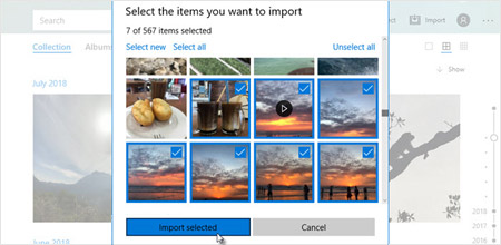 Transfer Photos from iPhone to Windows 10 by autoplay/photos app