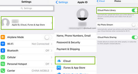 store and backup iphone photos to icloud