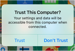 Connect iPhone to/Trust laptop