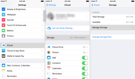 Upgrade iCloud space