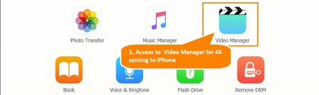 Access to Video Manager for 4K Video Syncing to iPhone