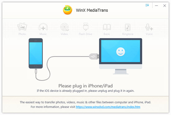 WinX MediaTrans Interface