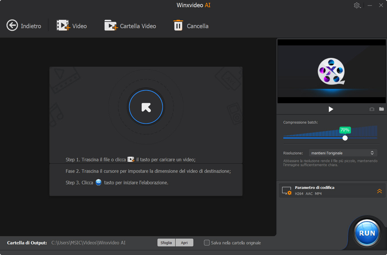 Winxvideo AI compressor