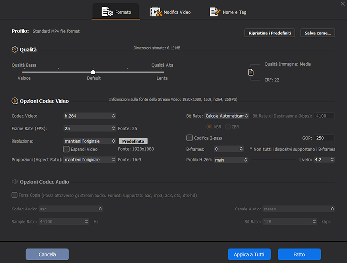 adjust video settings