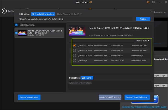 choose format codec resolution for video