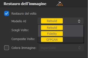 ripristinare il viso con 3 modalità