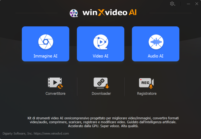 Winxvideo AI interface