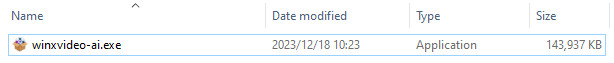 Winxvideo AI EXE를 엽니다