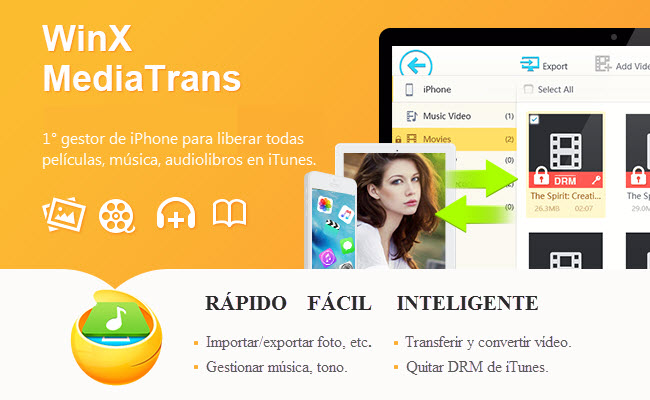 WinX MediaTrans permite transferir archivos multimedia al iPhone sin utilizar iTunes