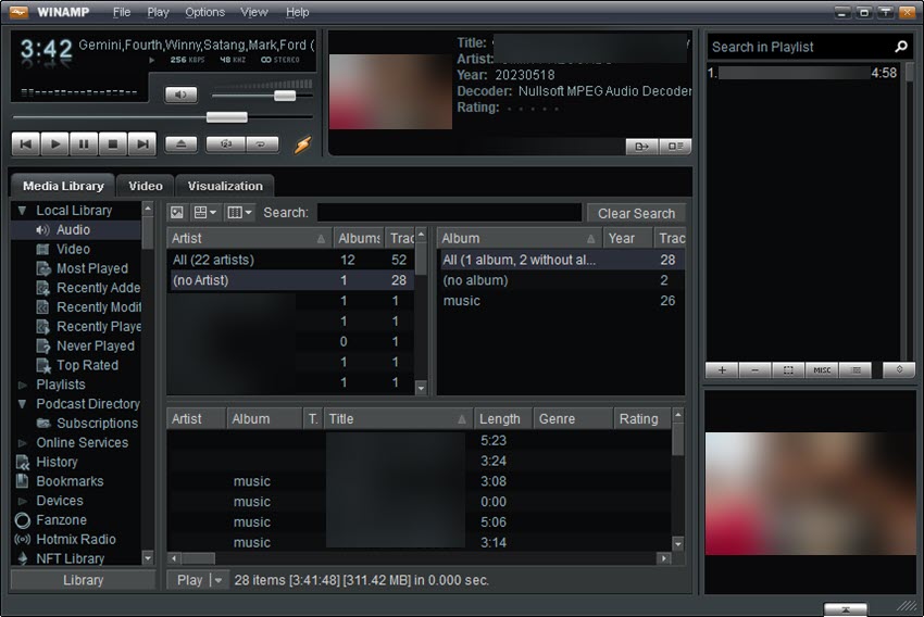 無料な音楽プレイヤー〜Winamp