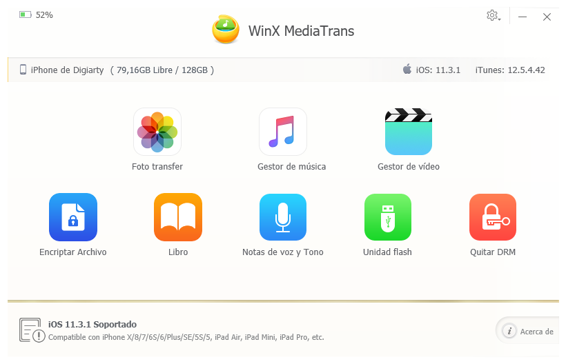 Minúsculo Persona a cargo alquiler OFICIAL] WinX MediaTrans: Mejor gestor de iPhone - transferir fotos música  vídeos tono para iPhone/iPad y Windows (10)