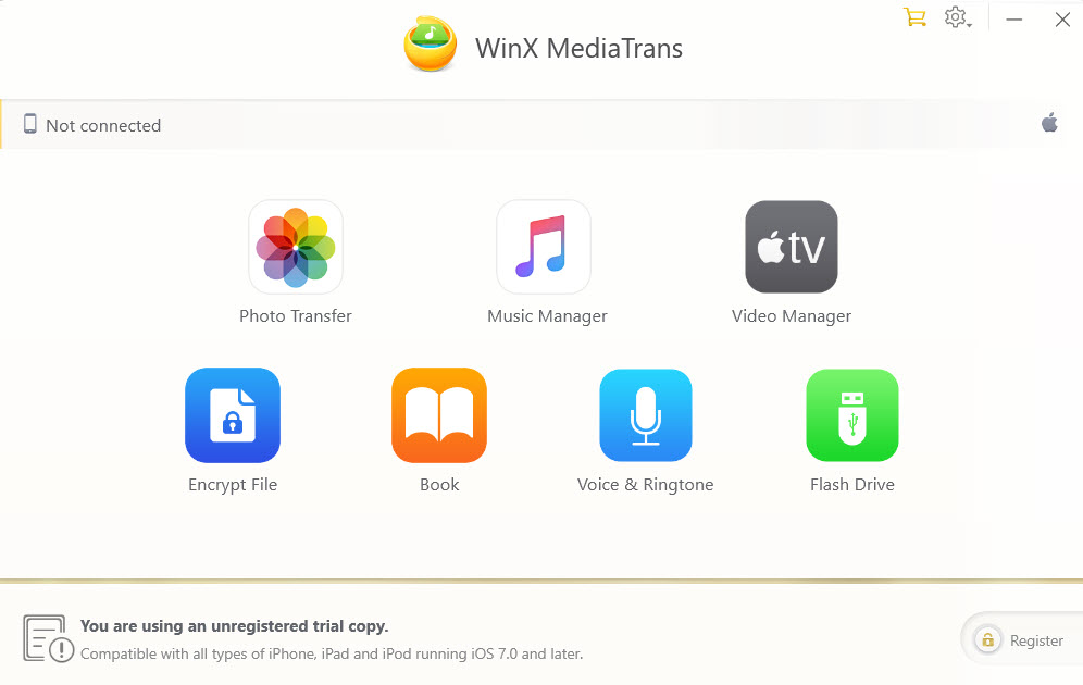 WinX Mediatrans interface