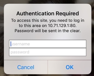 iPhone Authentication Required