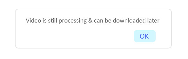 Google Drive video is still processing