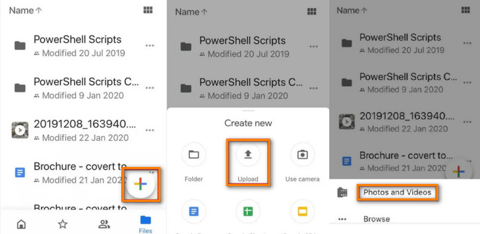 Send video to Google Drive from iPhone iPad