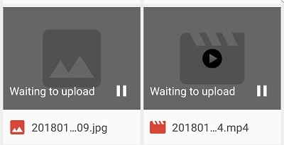 Waiting to upload
