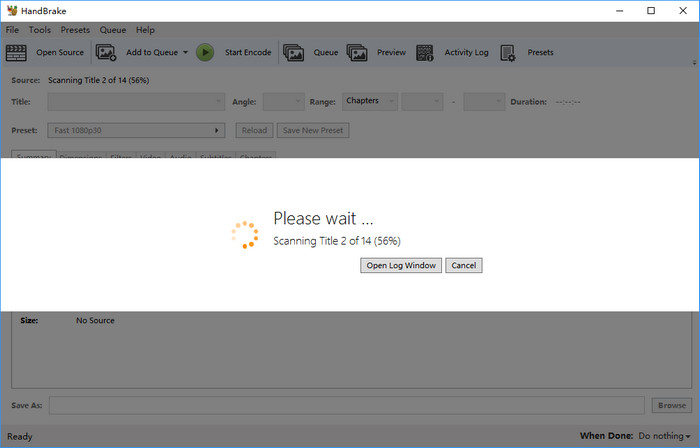 Handbrake scanning DVD titles