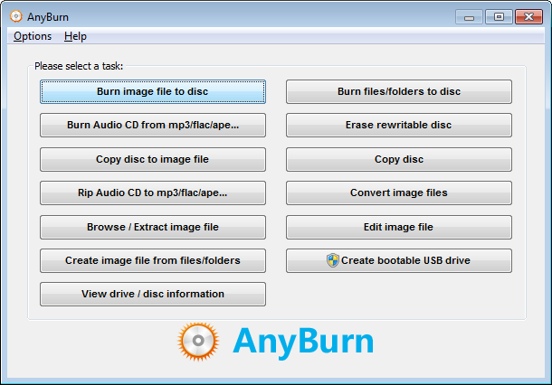 Free DVD burner for Windows - Anyburn