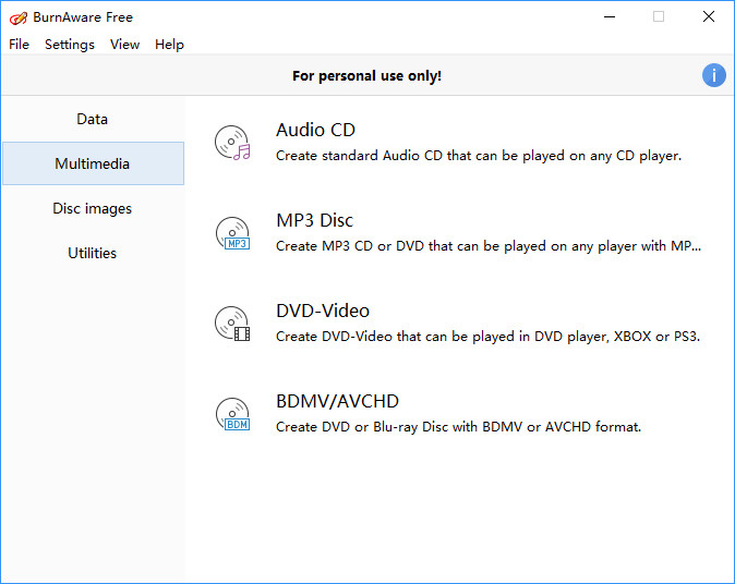 Top Free DVD Disc Burner Software: BurnAware Free