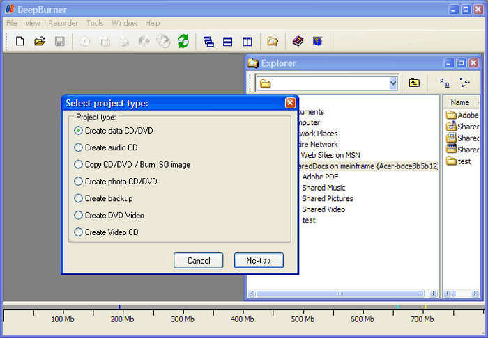 Free DVD burning software - DeepBurner