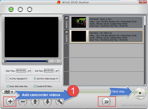 Burn Canon/JVC/Sony Camcorder Video to DVD