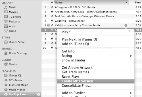 Convert iTunes to MP3 with iTunes