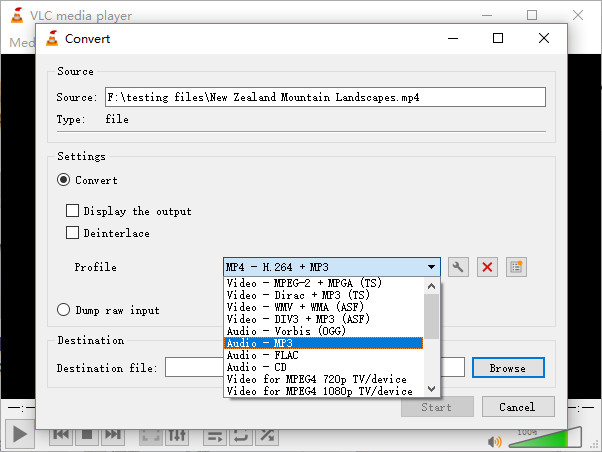 YouTube a MP3 vlc