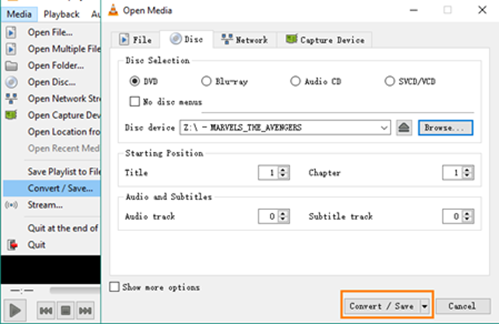 How to Rip DVD with VLC