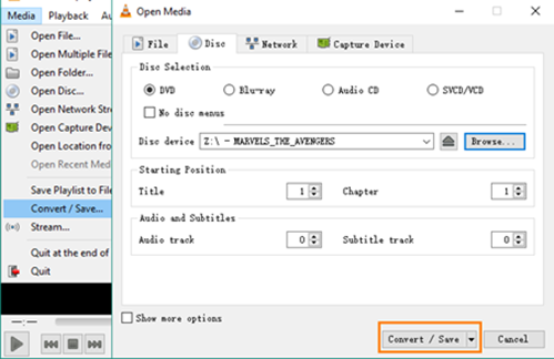 how to rip a dvd with vlc