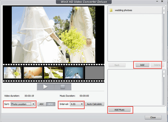 Make Wedding Slideshow with WinX HD Video Converter Deluxe