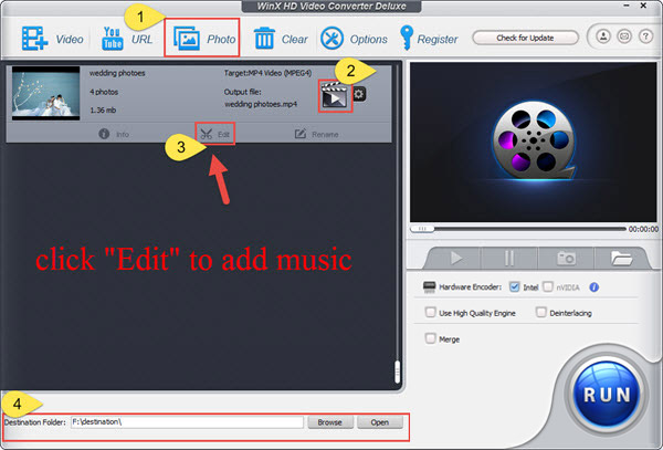 Make Wedding Slideshow with WinX HD Video Converter Deluxe