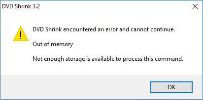 Out of memory error  Windows 10 