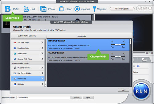 Convert MPEG to VOB