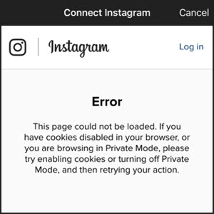 Instagram Not Loading Error